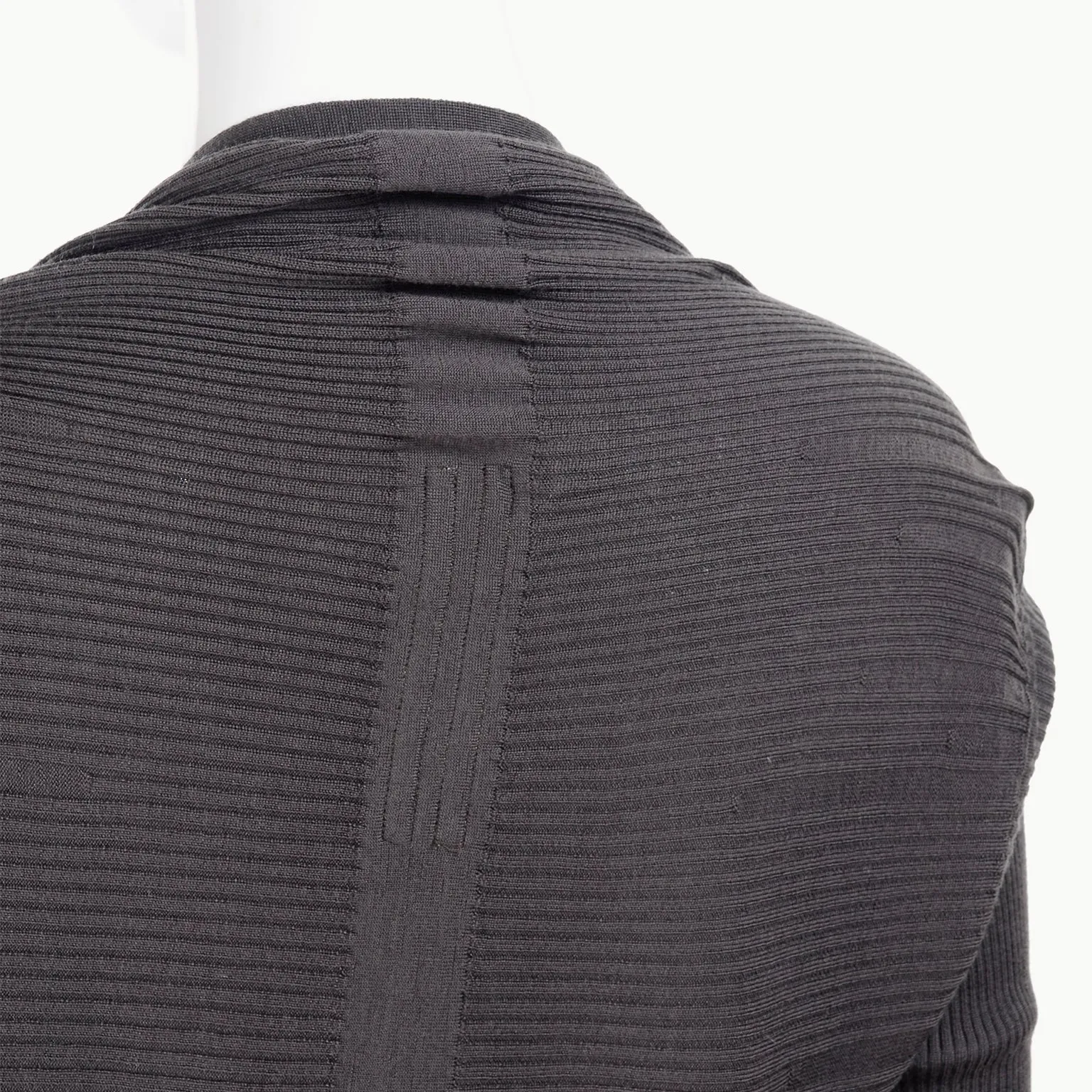 2017 Rick Owens Walrus Collection Grey Short Wrap Wool Sweater