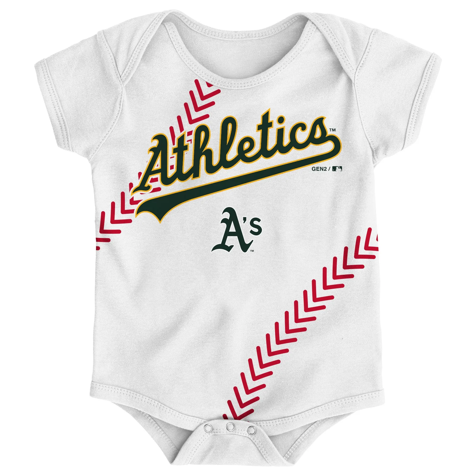 Athletics Fantastic Baseball Creeper Set