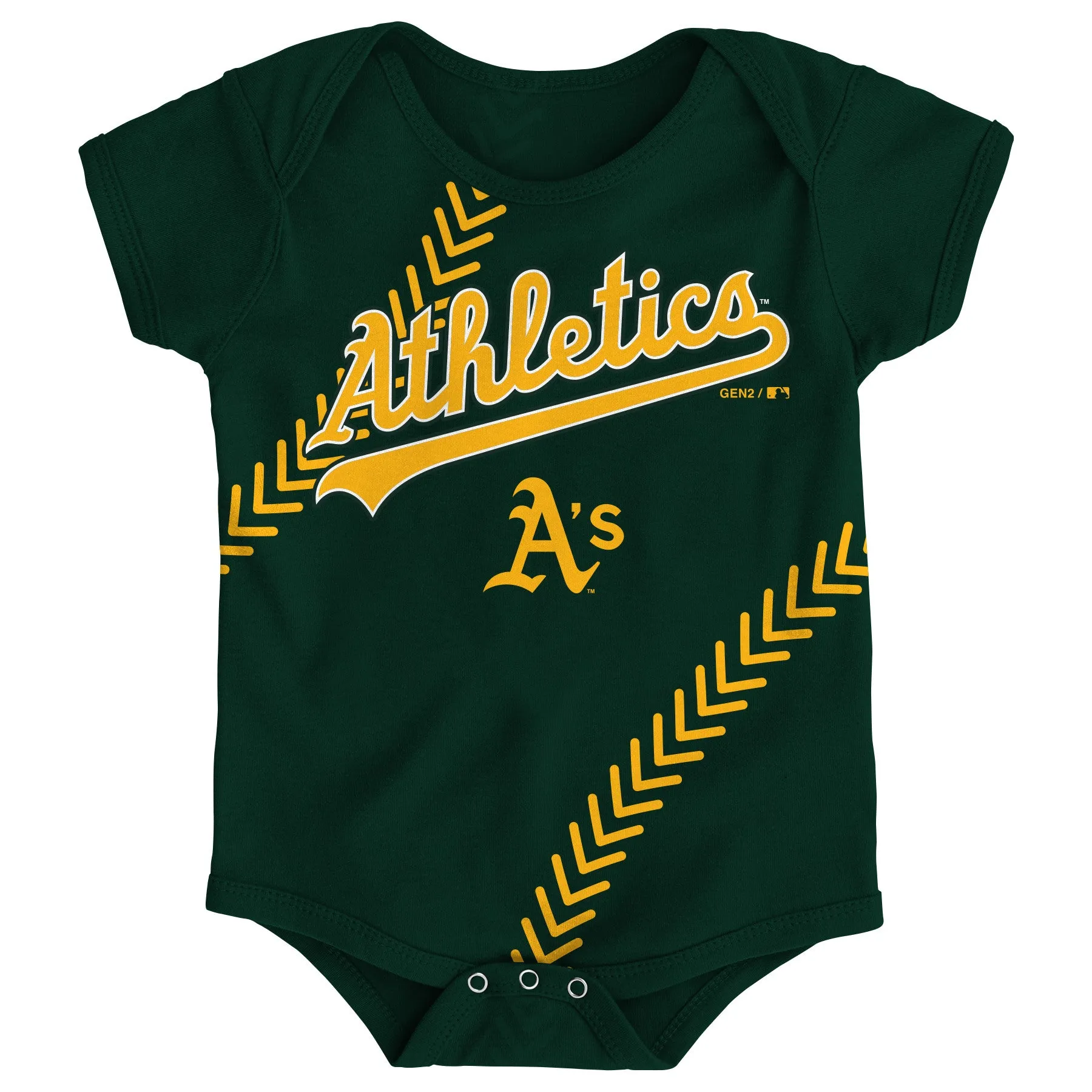 Athletics Fantastic Baseball Creeper Set