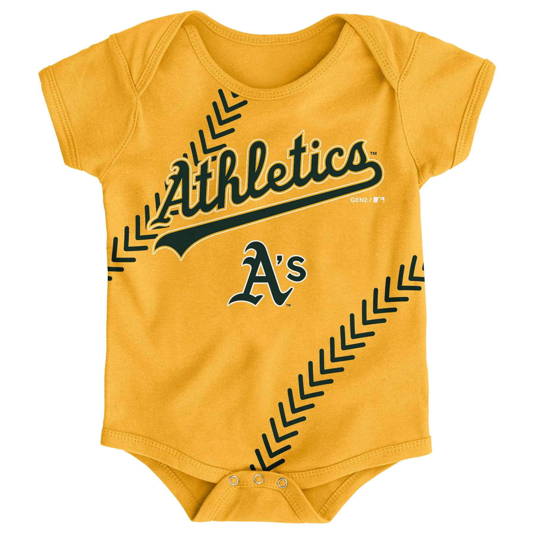 Athletics Fantastic Baseball Creeper Set