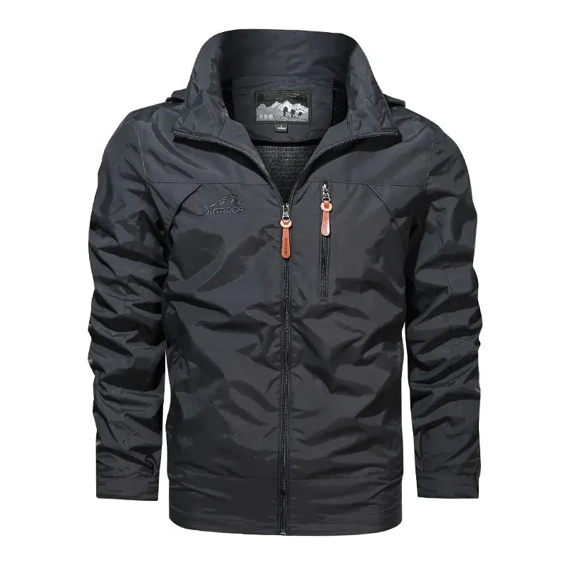 COLD SEASON ™ Autumn Men Outdoor Windproof Jackets Hooded Coat Camping Fishing ,Male Breathable Casual Jacket 5XL