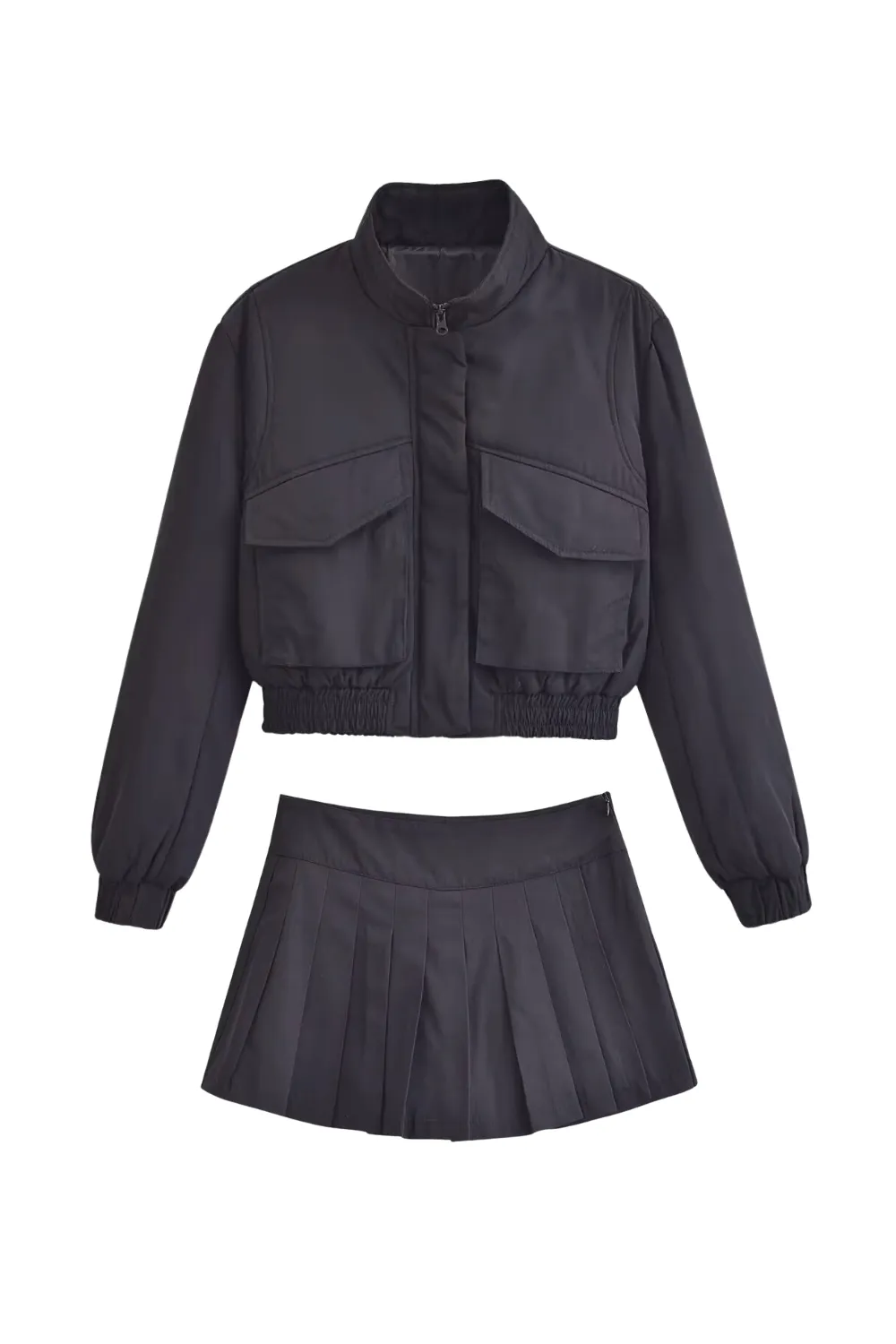 'Elaine' Nylon Jacket & Skort Set *2 Colors (Sold Separately)