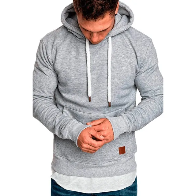 Knitted Men's Sweater Casual Hooded Pullover