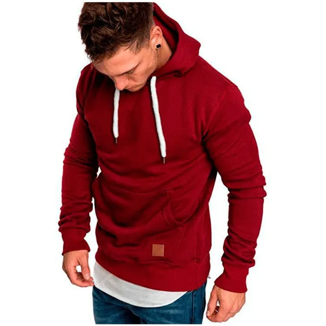 Knitted Men's Sweater Casual Hooded Pullover