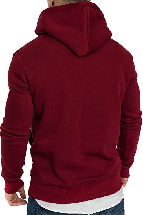 Knitted Men's Sweater Casual Hooded Pullover