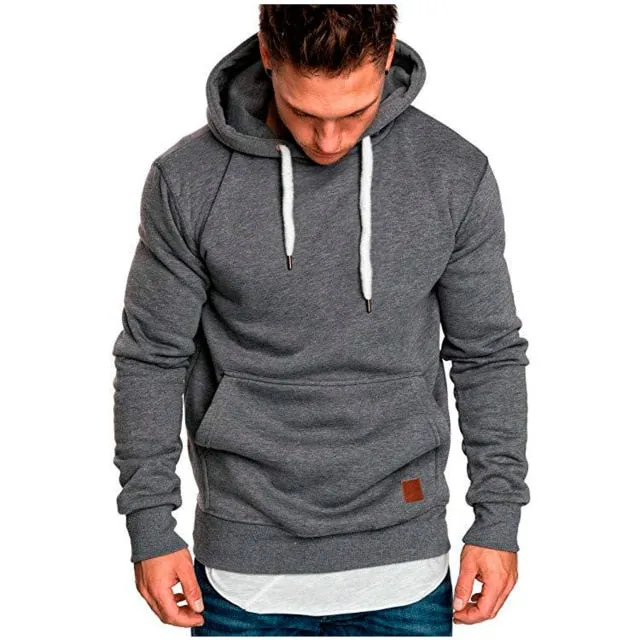 Knitted Men's Sweater Casual Hooded Pullover