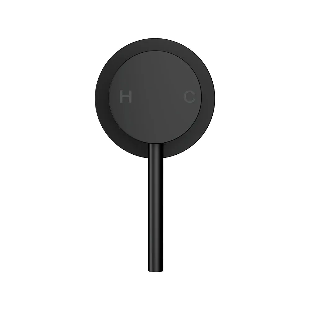 Matte Black Brass Wall Basin Mixer, 35mm Ceramic, Cefito