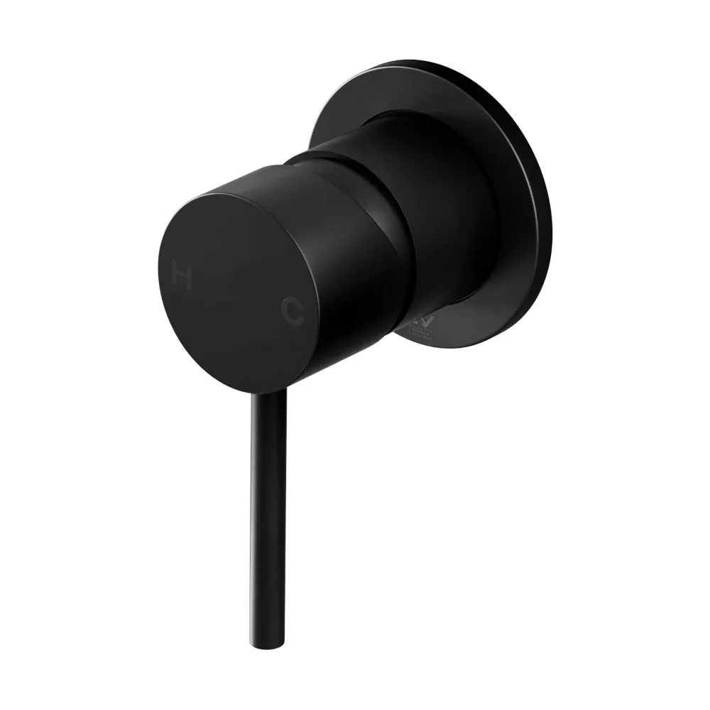 Matte Black Brass Wall Basin Mixer, 35mm Ceramic, Cefito