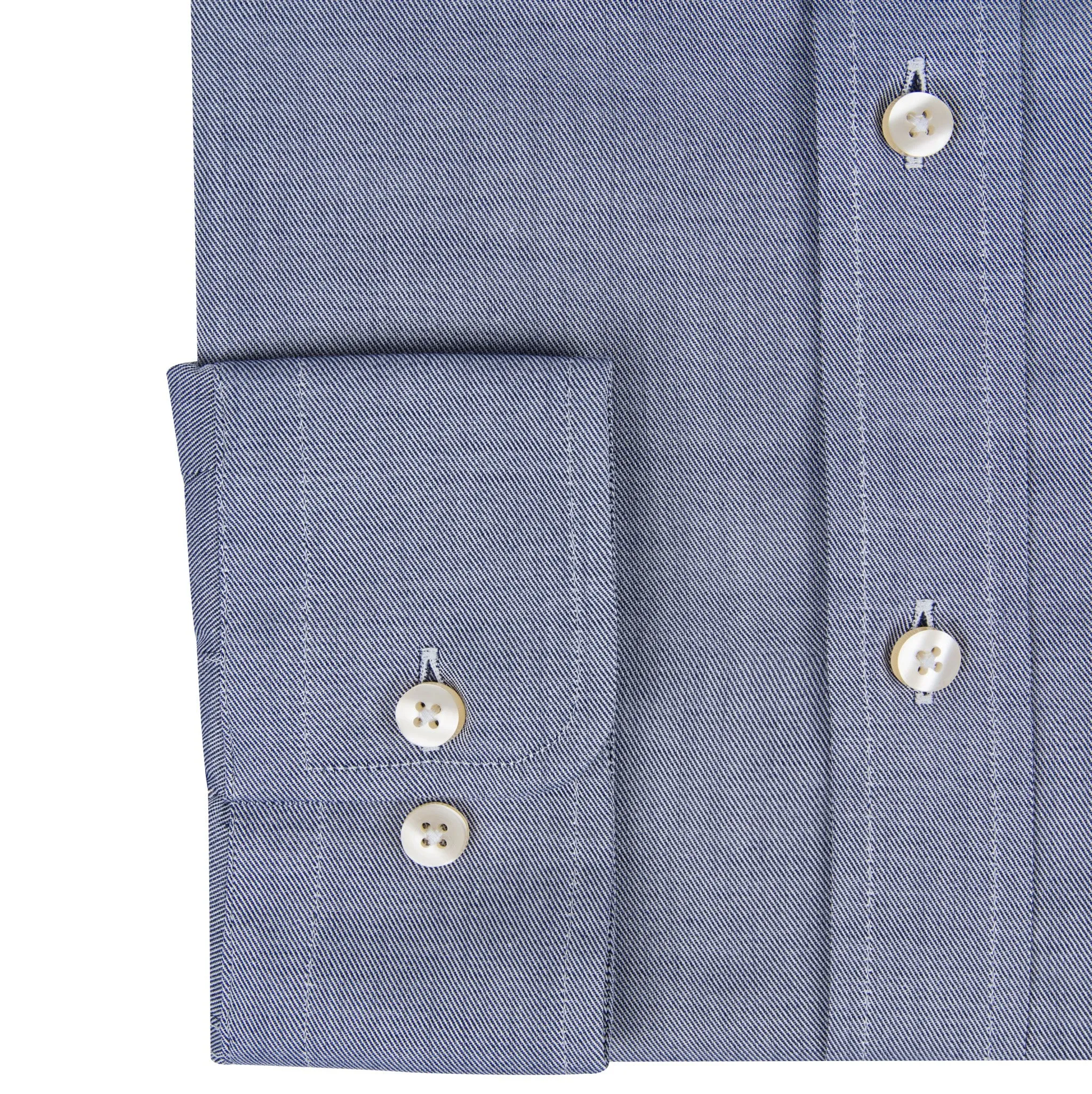 Navy Blue Plain Fine Twill Formal Men's Shirt