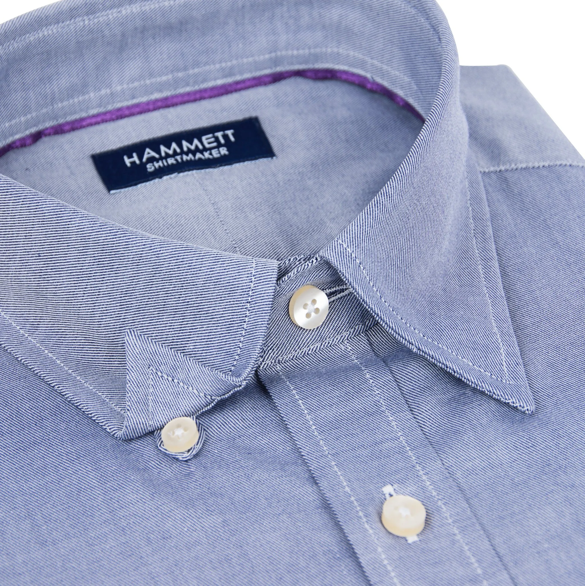 Navy Blue Plain Fine Twill Formal Men's Shirt