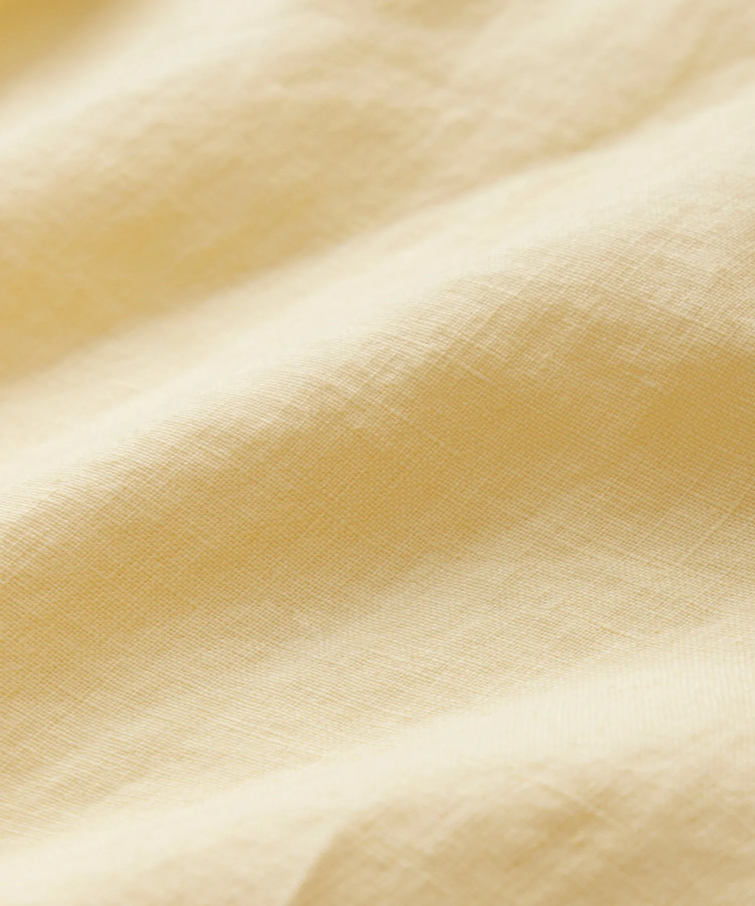 Sea Soft Irish Linen Camp Collar Shirt in Lemon