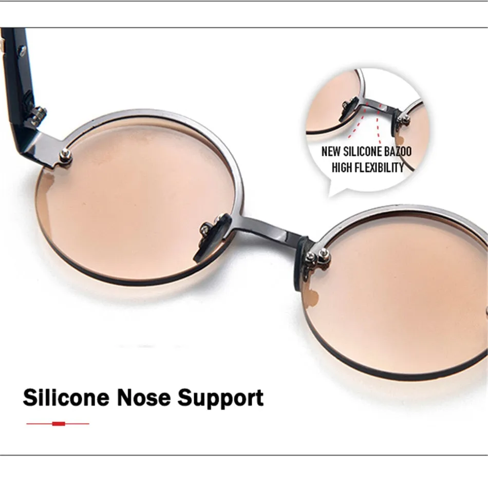 Sunsliver Unisex Full Rim Round Alloy PC Reading Glasses 5050