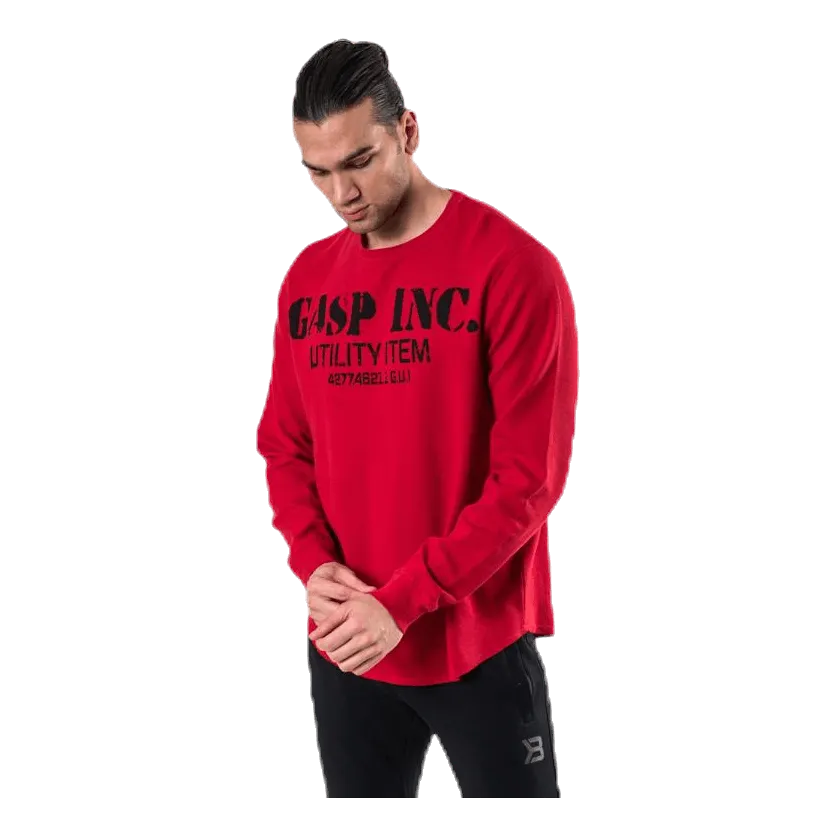 Thermal gym sweater Red