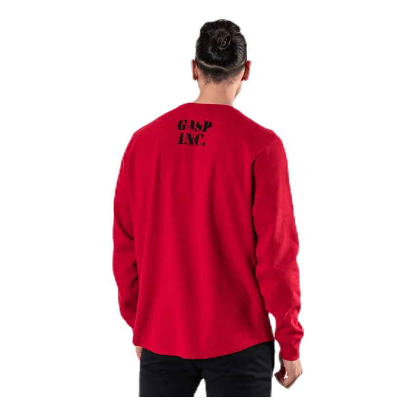 Thermal gym sweater Red